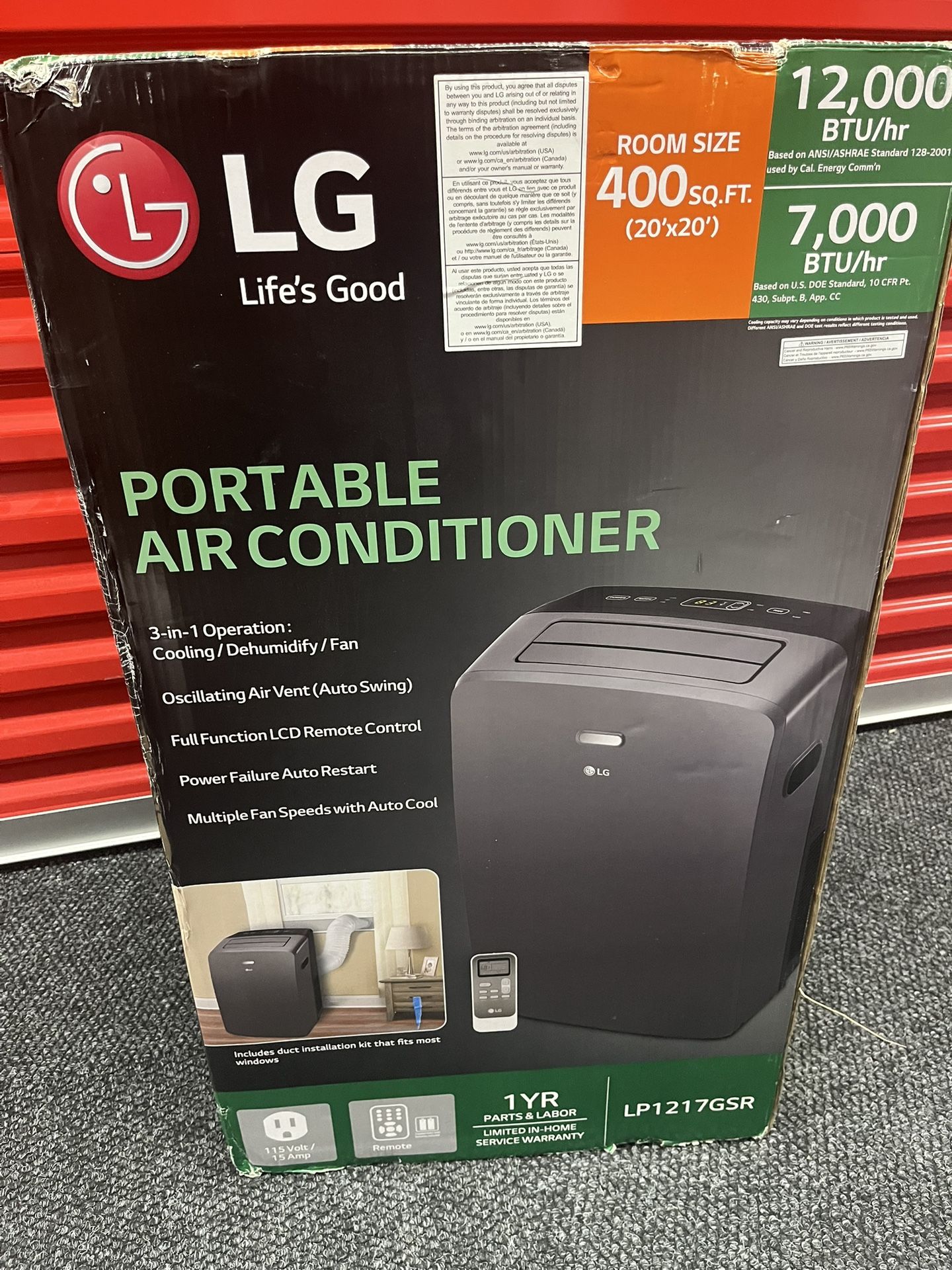 LG Portable Air Conditioner/AC (12,000 BTU)
