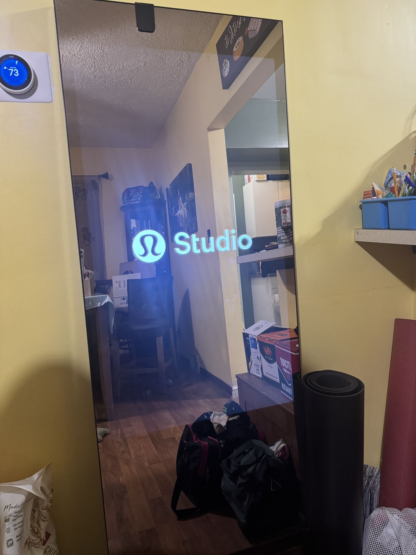 Lululemon Mirror – Peloton Universe Ready • Stand, Heart Rate Monitor & Accessories – Like New