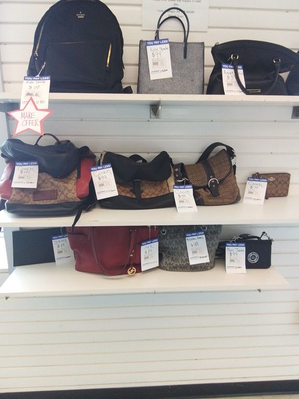 Authentic Coach, Mk, Kate Spade And Marc Jacob's Bags