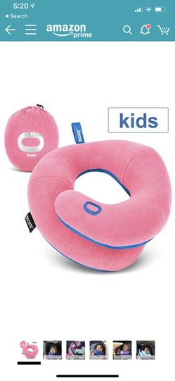 BCOZZY Kids- Travel Pillow- Supports Child's Head, Neck & Chin While Sleeping in Booster Carseat. Best Toddler Accessory & Activity for Traveling on