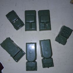 Old Green Plastic Military Vehicles 