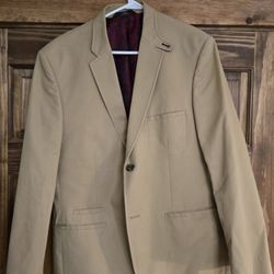 Haggar Blazer Suit Jacket Tan Khaki 40R