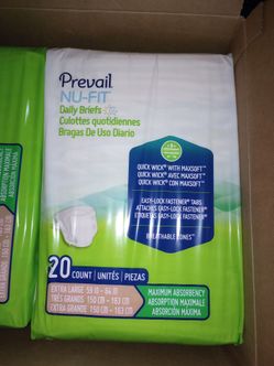 PREVAIL NU-FIT ADULT DIAPERS XL!!!
