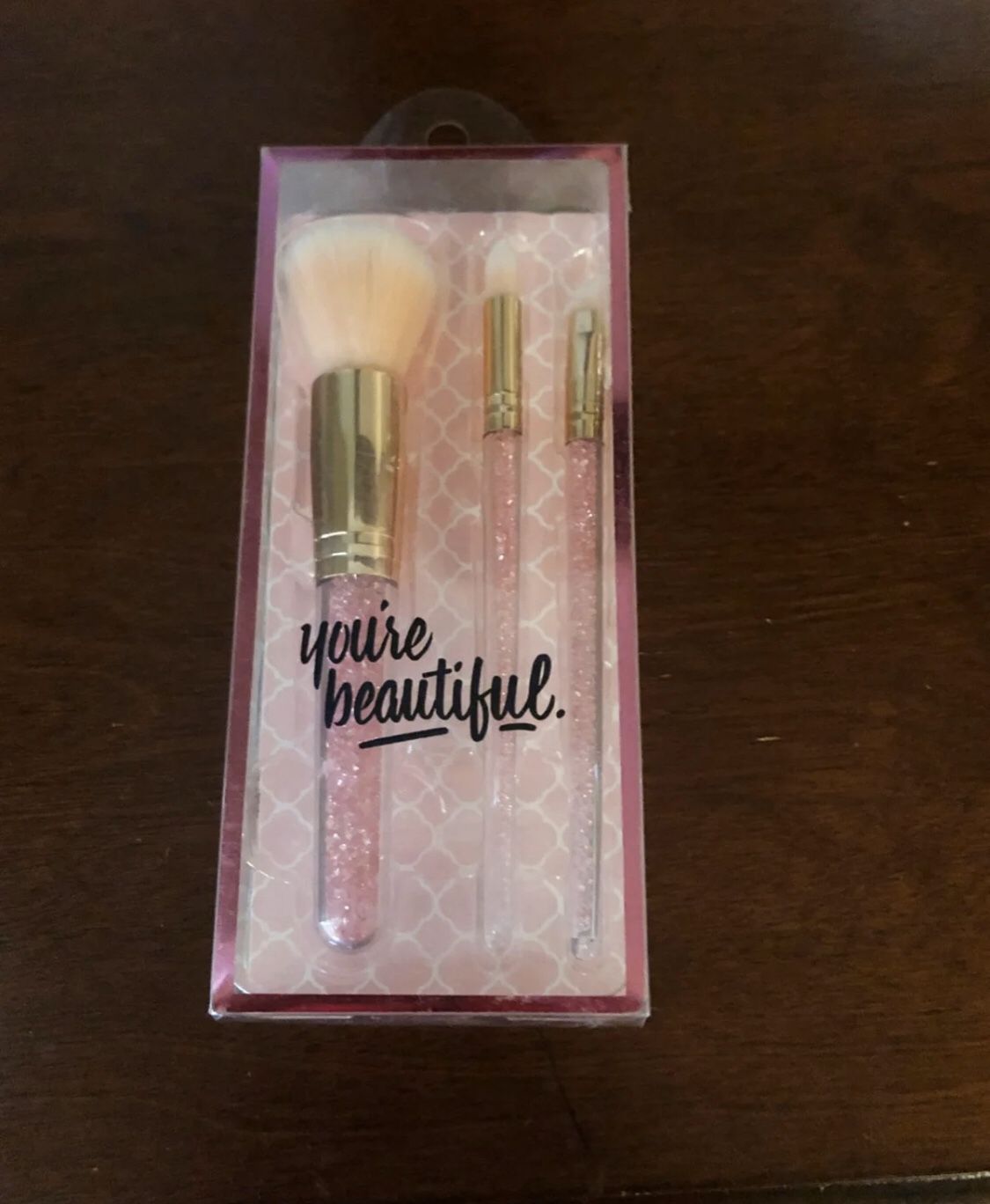 New in box crystal makeup brushes