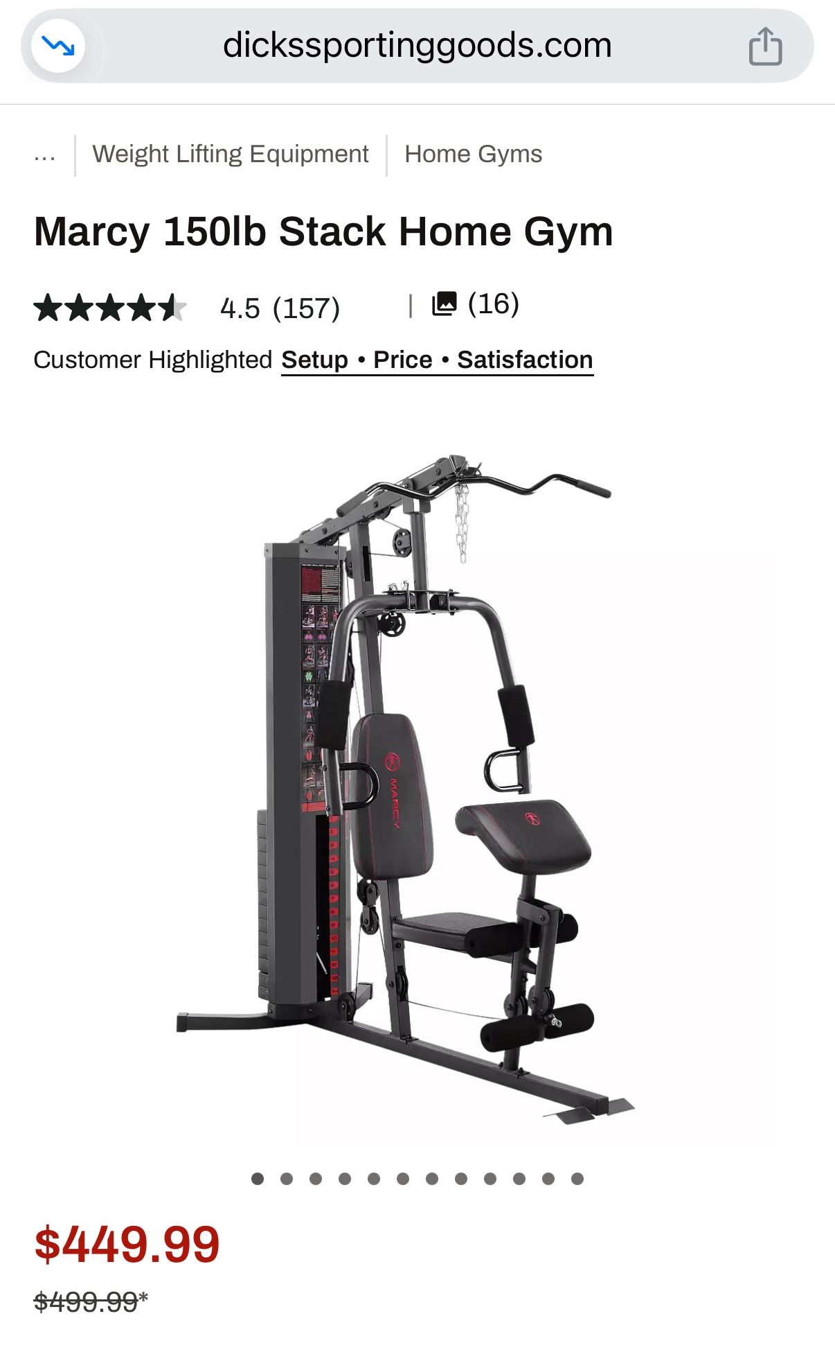 Marcy 150lb Stack Home Gym