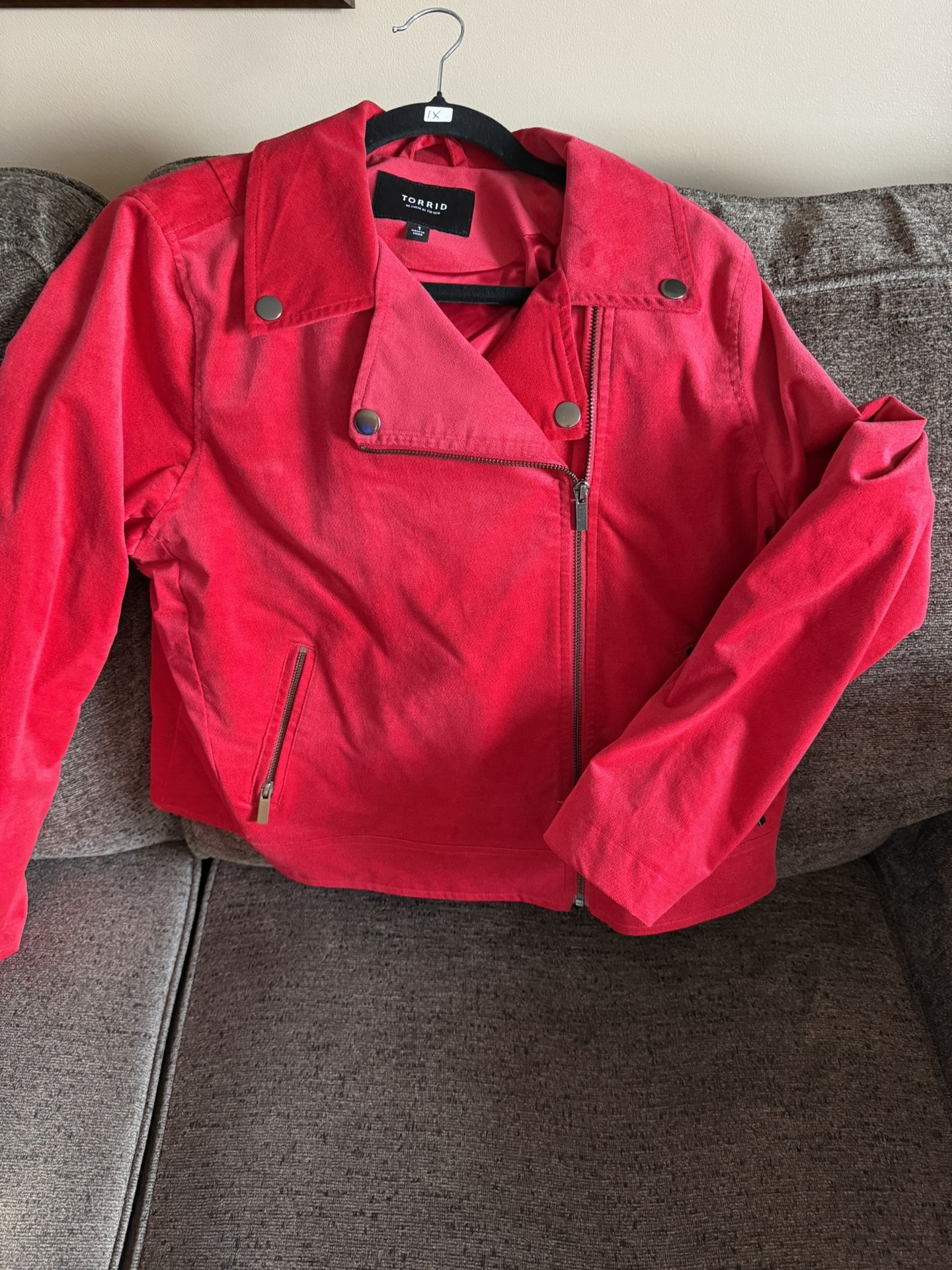 Red Velvety Women’s Jacket