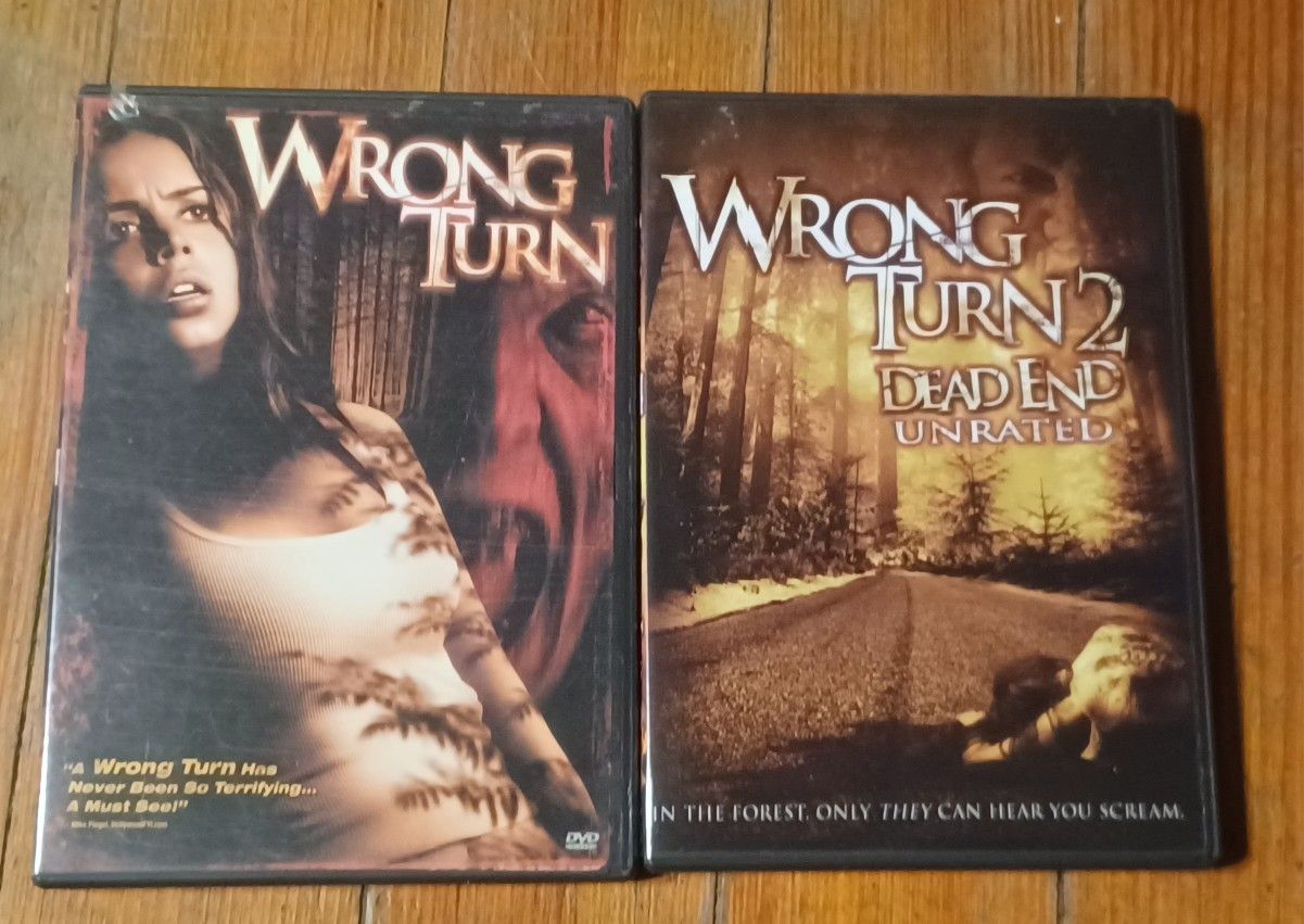 Wrong Turn Movie 1 And 2 Lot 2003 Horror Scary Woods Dushku Cars Person