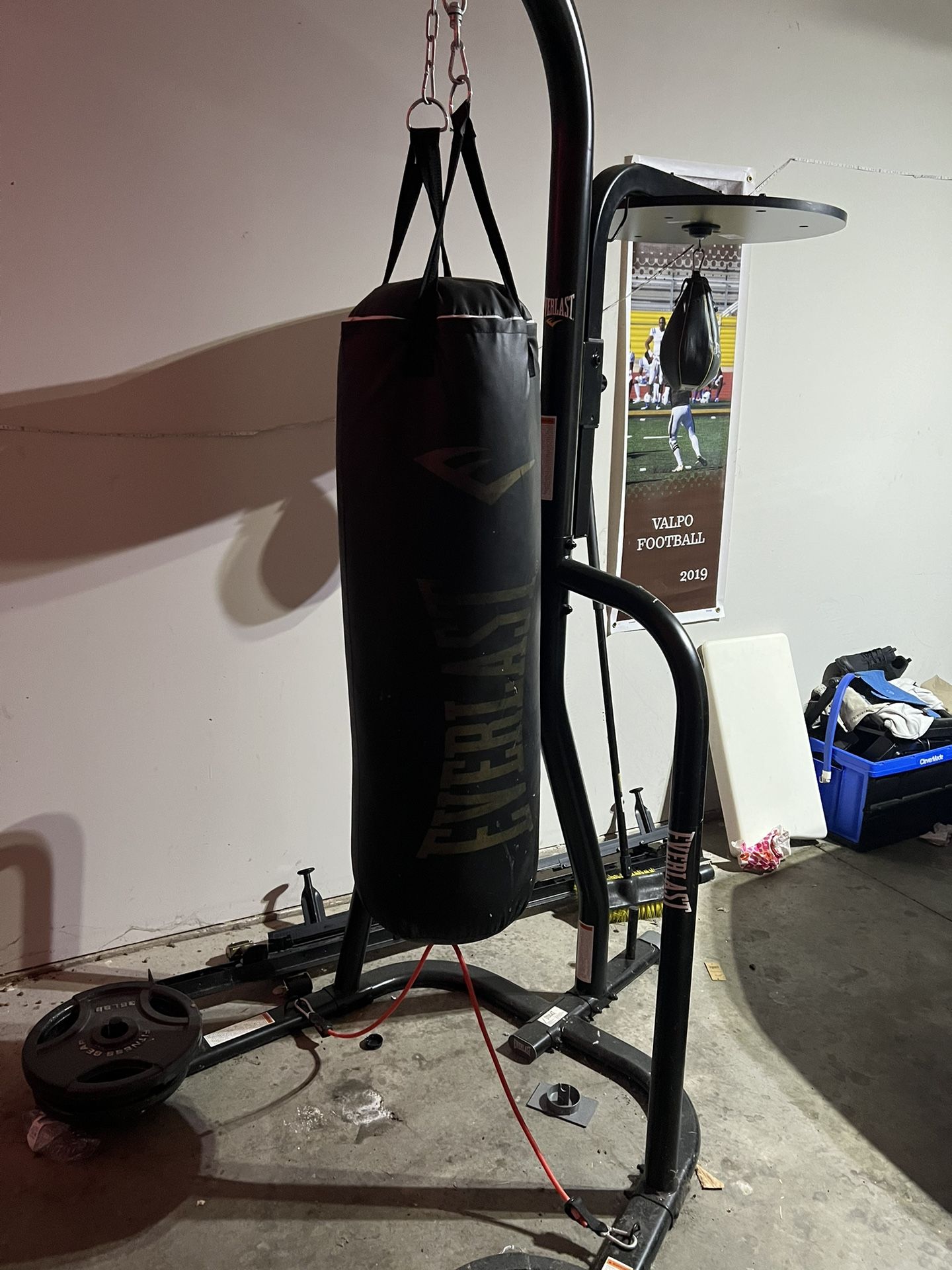 Boxing Bag With Speed Bag And Weights
