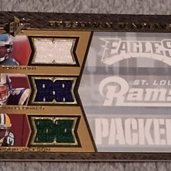 Triple Jersey Jackson Hunt Leonard Rams Packers Eagles  2007
