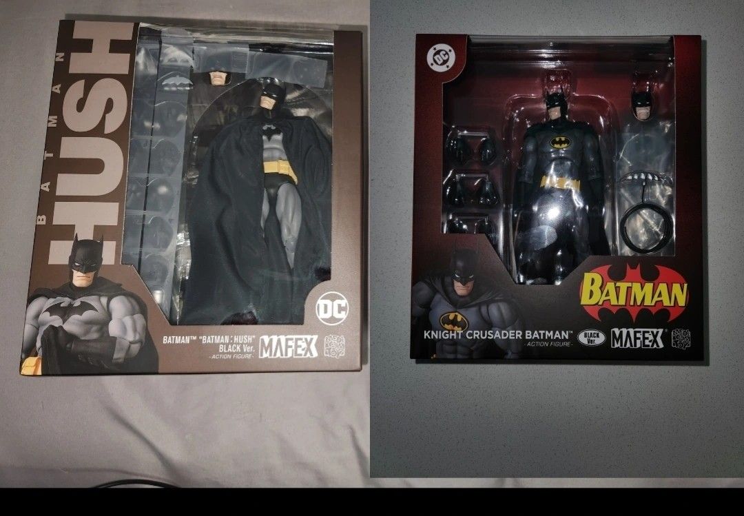 Mafex Batman HUSH and Knight Crusader Batman