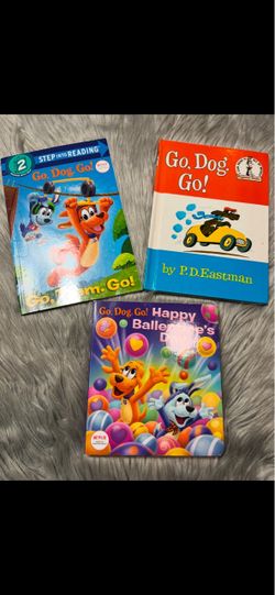 3 go dog go children’s books. Wear to outer covers. $10