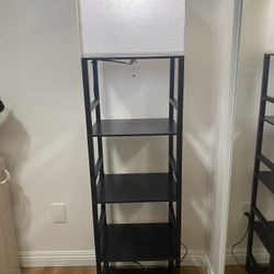 Floor Lamp with Display Shelves