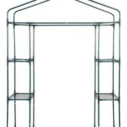143 X 73 X 195cm 4 Tier Mini Greenhouse Iron Stands Shelves Garden Balconies Patios Decor Garden Plants Greenhouse Shed Iron Frame