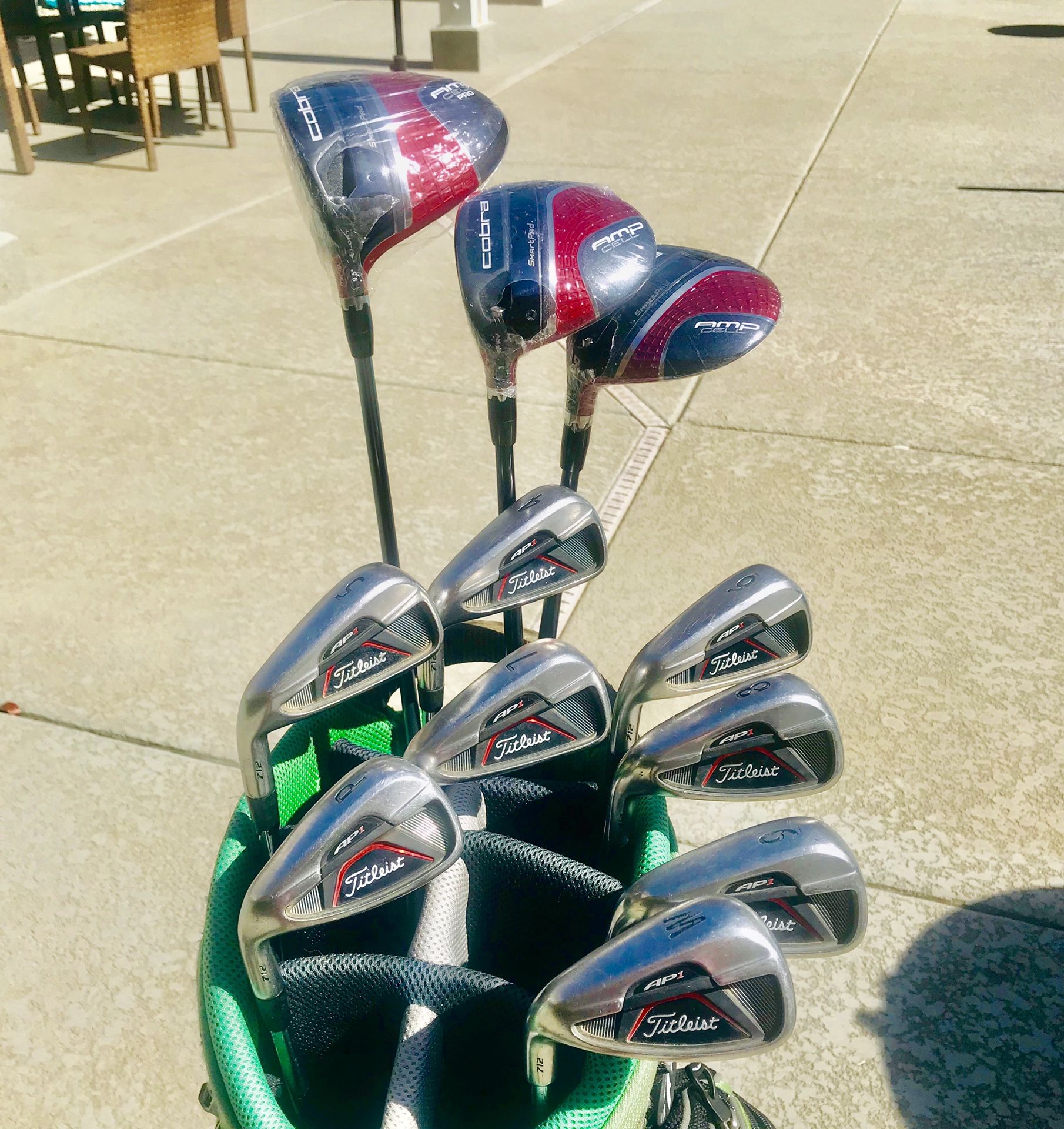 13PC LH LEFT HANDED MENS COBRA TITLEIST GOLF CLUBS SET AP1 Look!! for