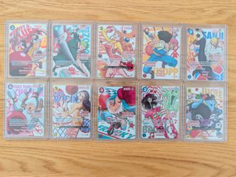 One Piece x Round 1 Complete English Promotional Card Set of 10 NM TCG Promo