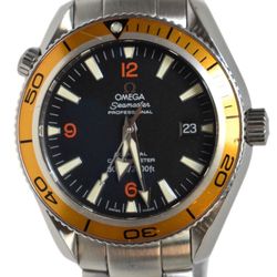 Omega Planet Ocean Seamaster Professional Co-Axial Chronometer Silver Orange