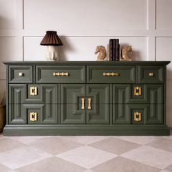 Emerald Green Bassett 6-Drawer Dresser / Credenza / Buffet 