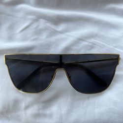Retrosuperfuture Flat Top  Gold Sunglasses