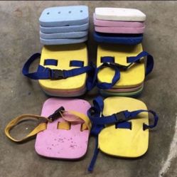 Toddlers swimming back floats