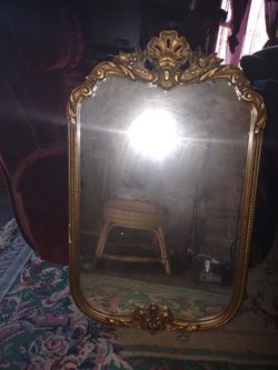 1930's Antique Collins Mirror 34/24 Measurements Very Heavy