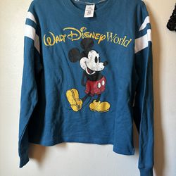 Disneyland Mickey Mouse Blue Ladies' Sweatshirt Retails $40 Size Medium