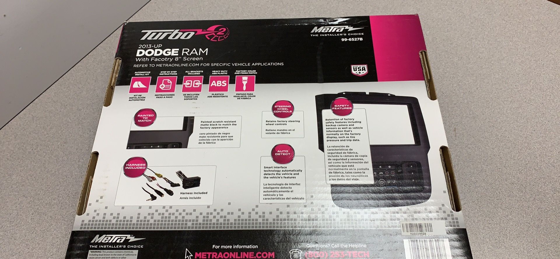 Metra 99-6527B Ram 1500 dash kit touchscreen upgrade