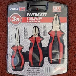 POWER XT 3 Piece Pliers Set PWXT 97610 Pro Series