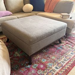 Upholstered Coffee Table/ Ottoman With Storage