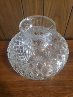 Vintage cut glass   vase