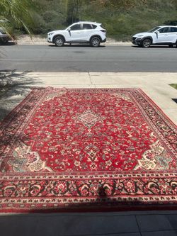 14’ by 10.8’ wool handmade rug made in Iran