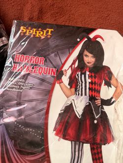 Horror  harlequin clown costumes