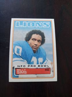 1983 TOPPS BILLY SIMS FOOTBALL CARD