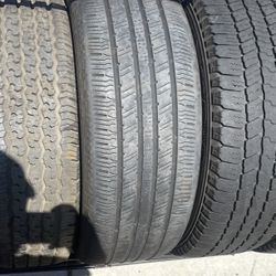 3 Used Truck And SUV Tires 2- 265/60/20 E Rated $60 Each 1- 285/45/22 Tire $70