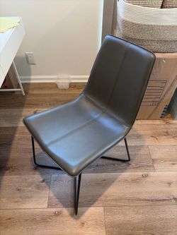 West elm leather dinning chairs