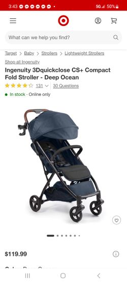 Ingenuity 3Dquickclose CS+ Compact Fold Stroller $80