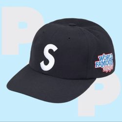 Supreme World Famous S Logo 6-Panel Hat