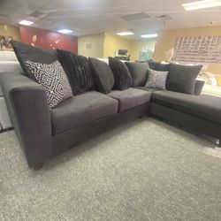 2pc sectional corduroy pillows black !! CLEARANCE