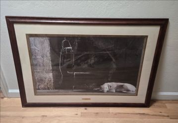 Andrew Wyeth - Ides of March Framed Dog Art Print 30x43"