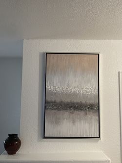 Beautiful Abstract Glitter Embelished Canvas Home Accent Modern (22.5in x 34in)