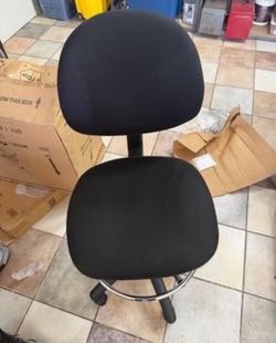 Boss Office Products B1615-BK Ergonomic Works Drafting Chair Without Arms in Black, Mid-Back