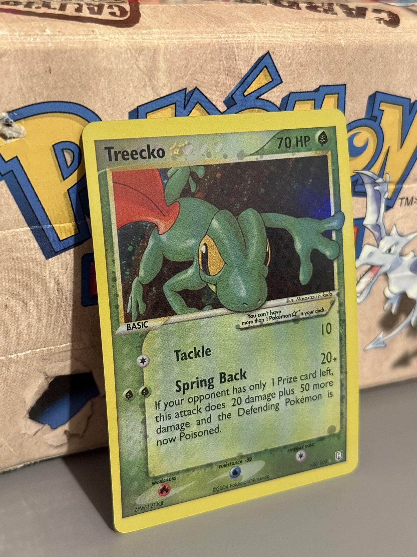 Pokemon EX Team Rocket Returns Holo Treecko Gold Star proxy pokemon card