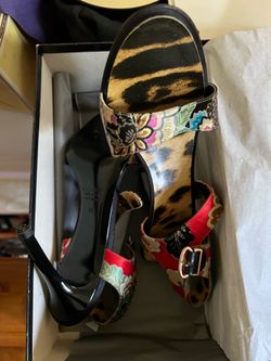 Roberto Cavalli Silk Printed Shoes