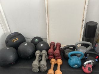 Home Gym Equipment – Slam Balls, Medicine Ball, Dumbbells & Kettlebells