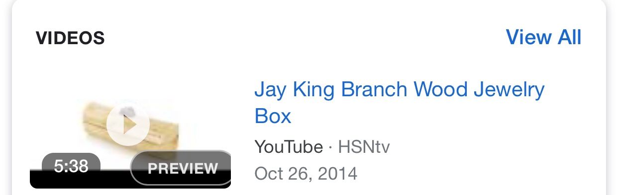 Hand crafted log jewelry box by Jay King