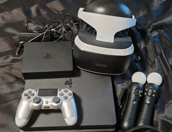 Playstation 4 Slim Console w/ PS VR (Needs A Playstation Camera)
