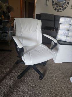 Desk and chair with pad and desk light