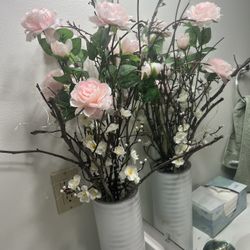 Beautiful Floral Arrangement in A White Cylinder Type Vase for You or That Special Mom In Your Life