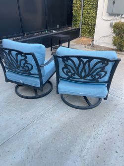 Swivel club chairs