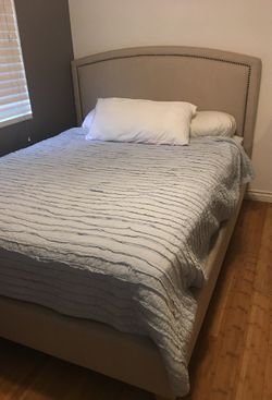 Queen tufted bed frame