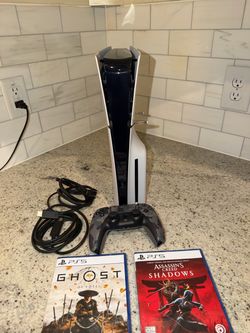 Sony PS5 slim disc edition console.
